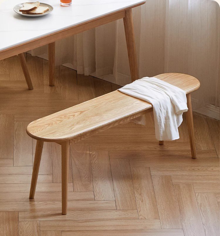 Solid wood dining bench — modern oak design